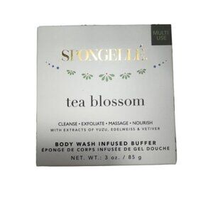 Spongelle Tea Blossom Body Wash Infused Buffers Exfoliate NIB
